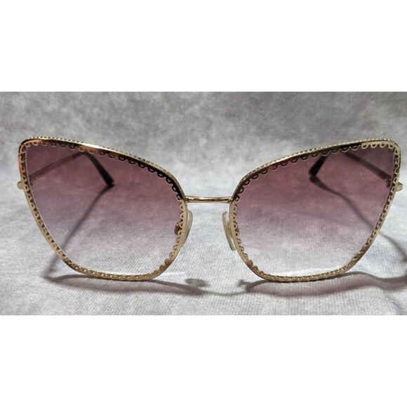 Dolce & Gabbana Gold Plum Gradient Cateye Sunglasses - Picture 1 of 8